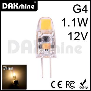 DAXSHINE LED G4 1.1W 12V Warm White 2800-3200K 100-120lm  